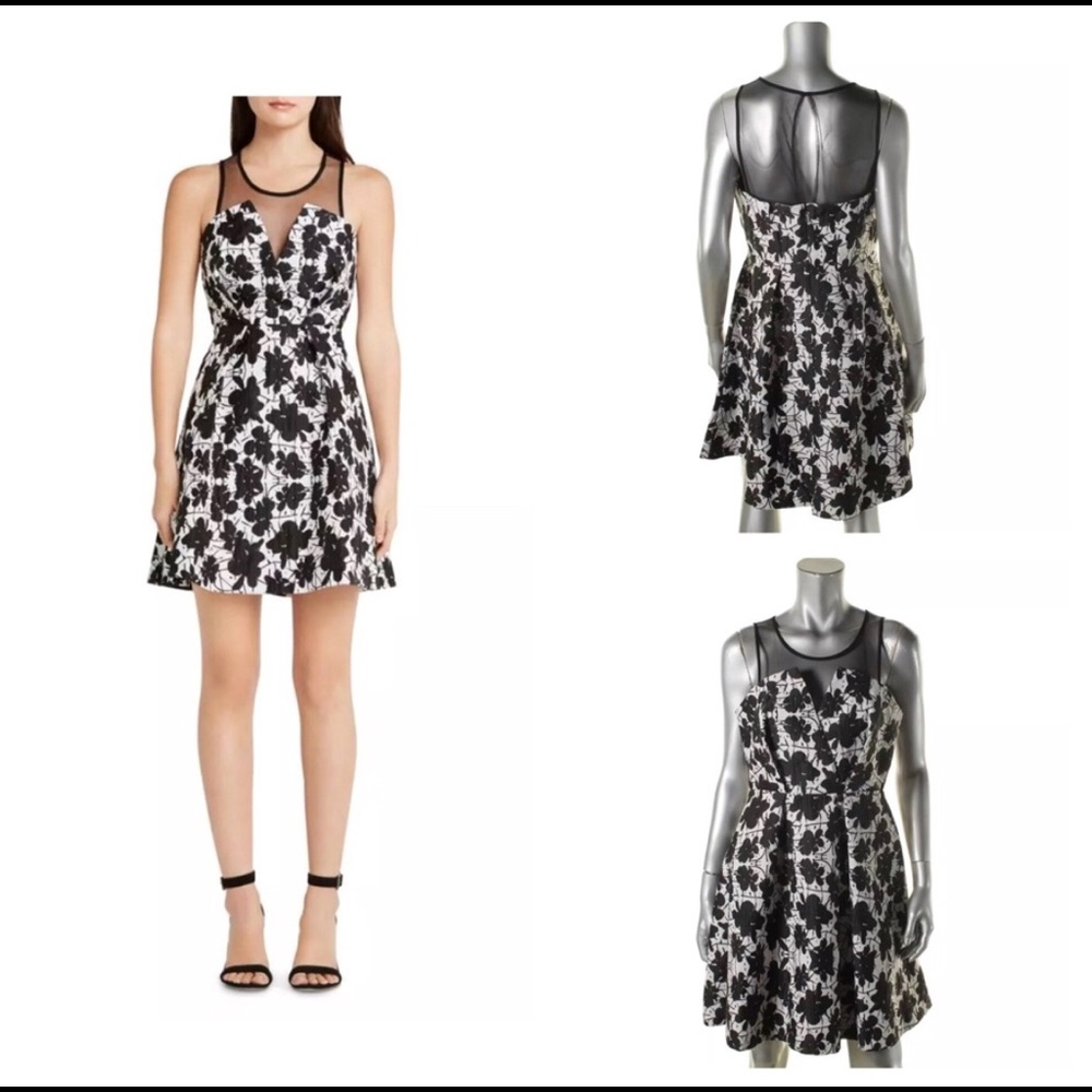 BCBGeneration B/W Textured Dress NWT 6